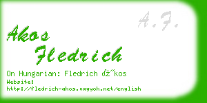 akos fledrich business card